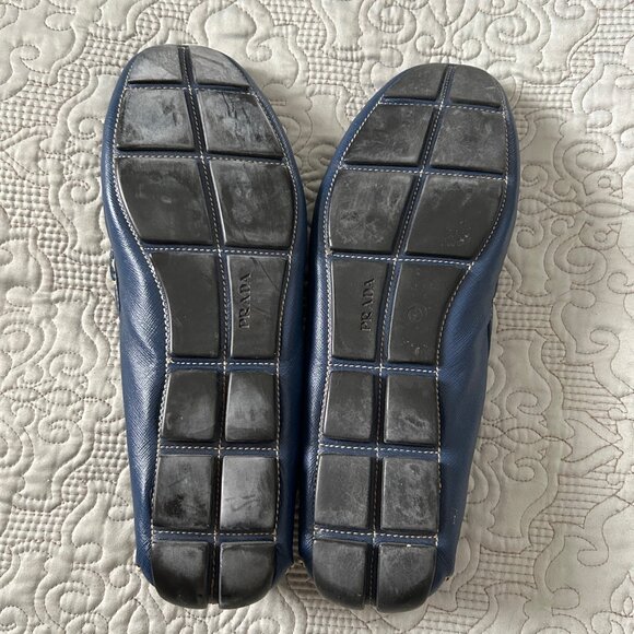 Men's Blue Prada Loafers Size 11 - Picture 2 of 8